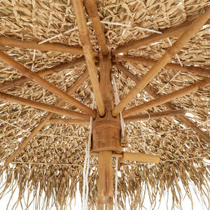 vidaXL Bamboo Parasol with Banana Leaf Roof 210 cm