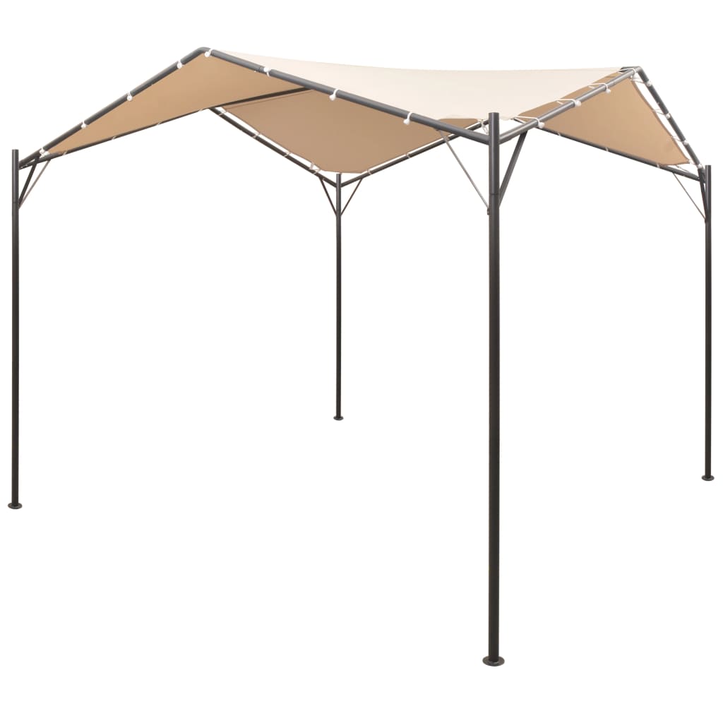 vidaXL Party Tent Gazebo Canopy 4x4 m Steel Beige