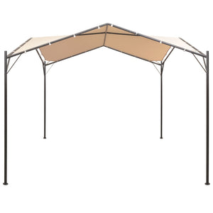 vidaXL Party Tent Gazebo Canopy 4x4 m Steel Beige