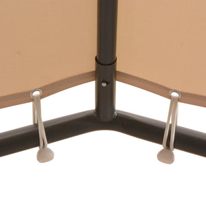 vidaXL Party Tent Gazebo Canopy 4x4 m Steel Beige