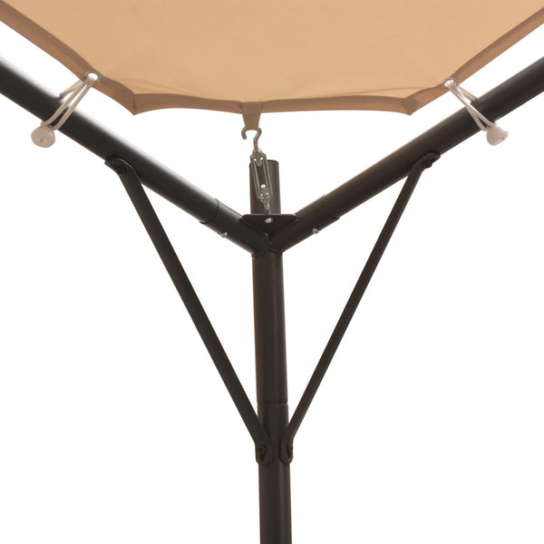 vidaXL Party Tent Gazebo Canopy 4x4 m Steel Beige