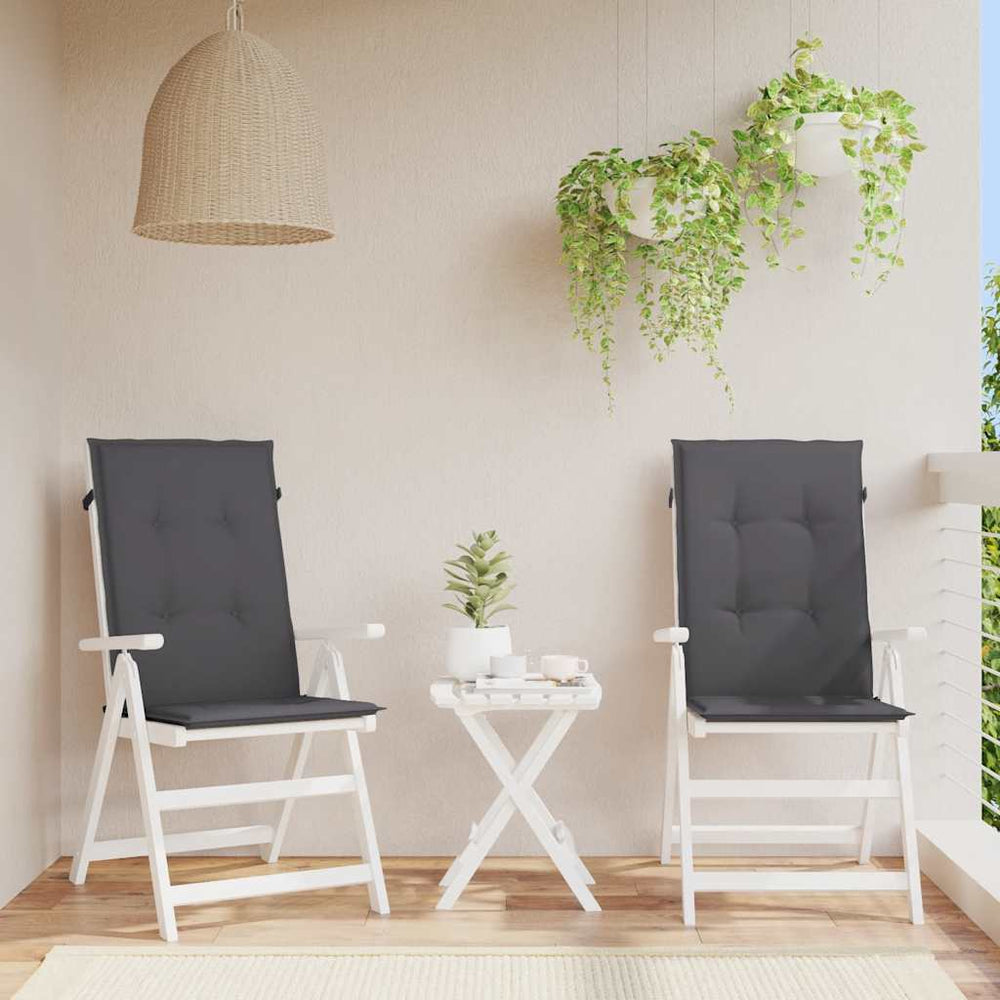 Gartenstuhlauflagen Hochlehner 2er Set Anthrazit