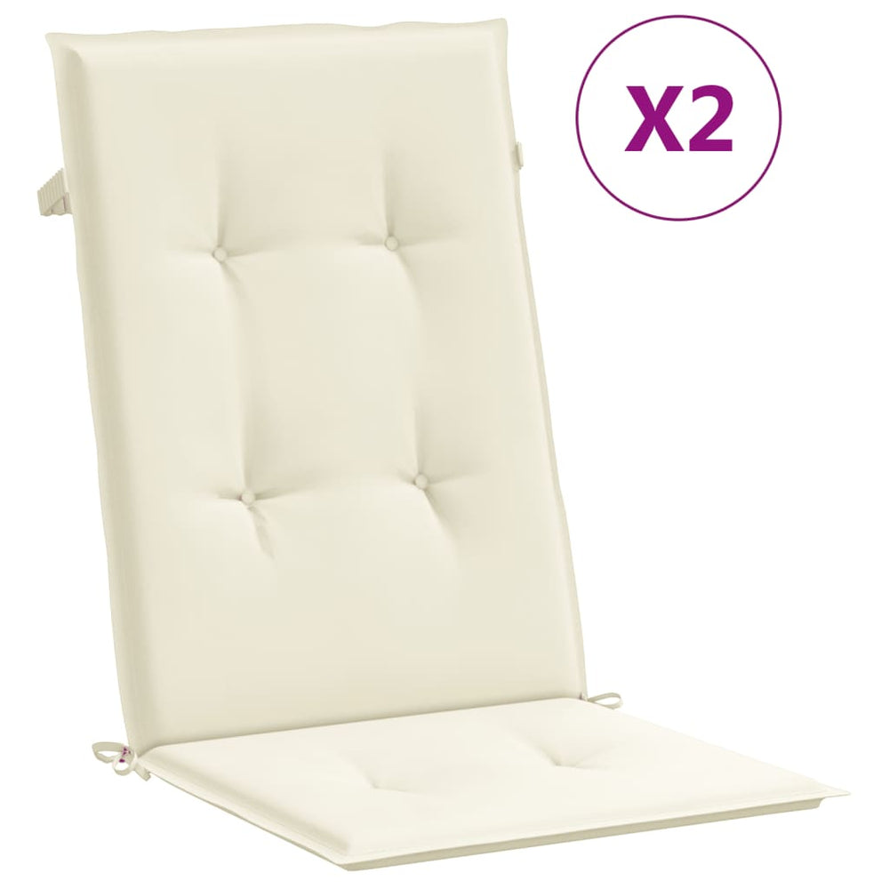 Gartenstuhlauflagen Hochlehner Creme 2er-Set