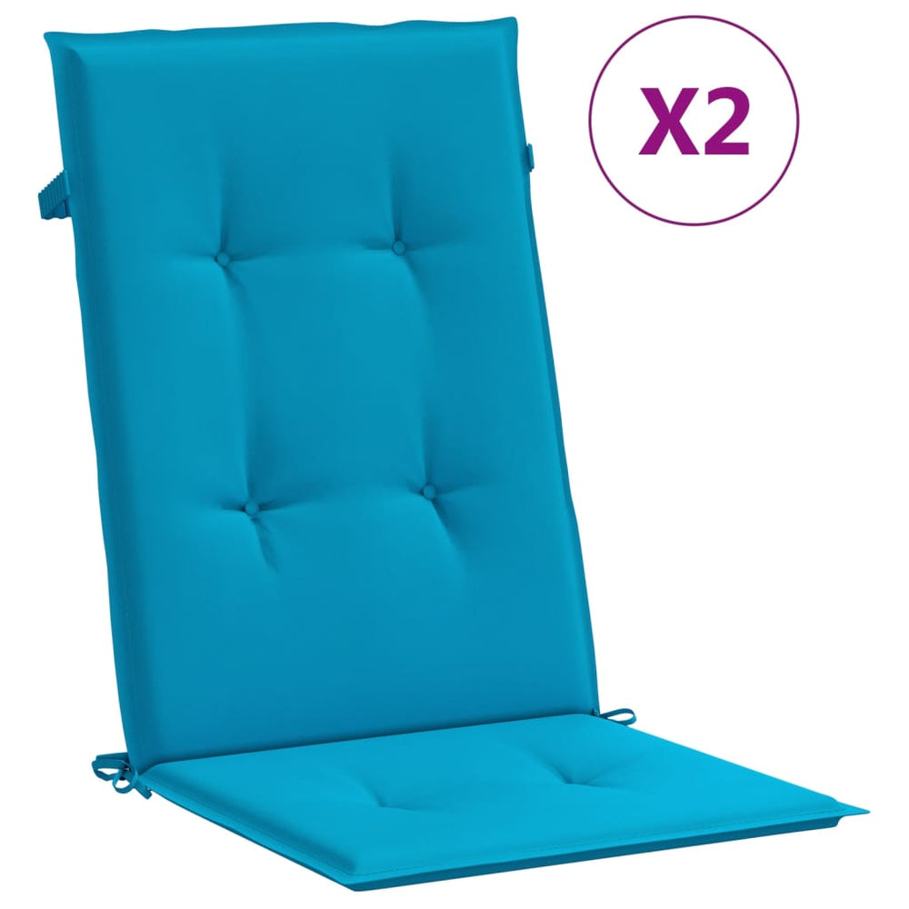 Gartenstuhlauflagen Hochlehner Blau 2er-Set