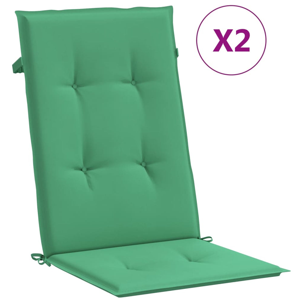 Gartenstuhlauflagen Hochlehner Grün 2er Set