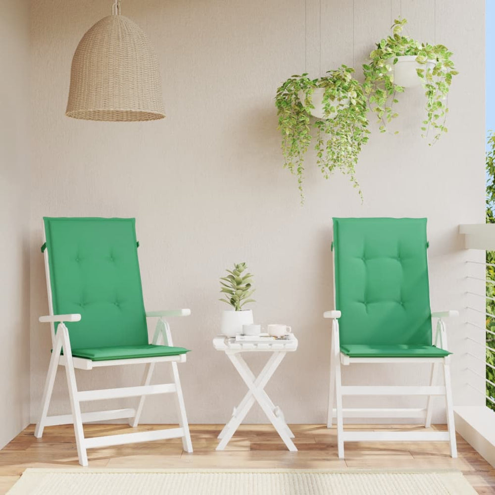 Gartenstuhlauflagen Hochlehner Grün 2er Set