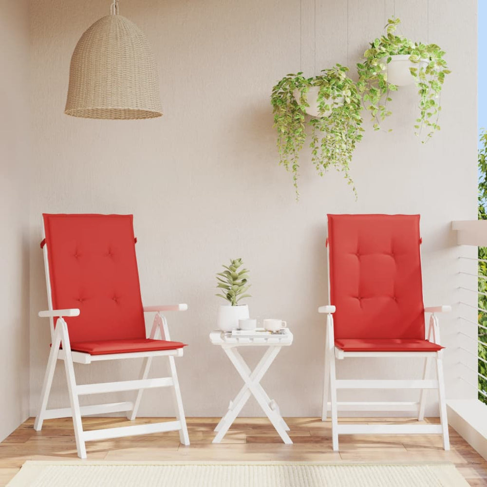 Gartenstuhlauflagen Hochlehner Rot 2er Set