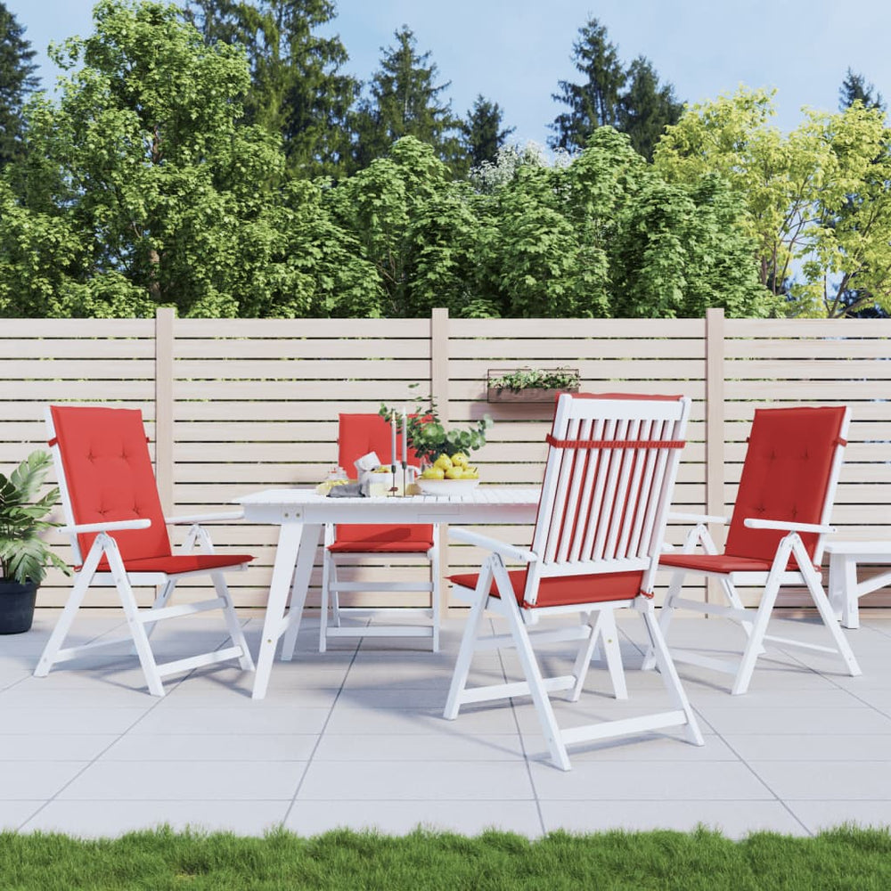 Gartenstuhlauflagen Hochlehner Rot 4er Set