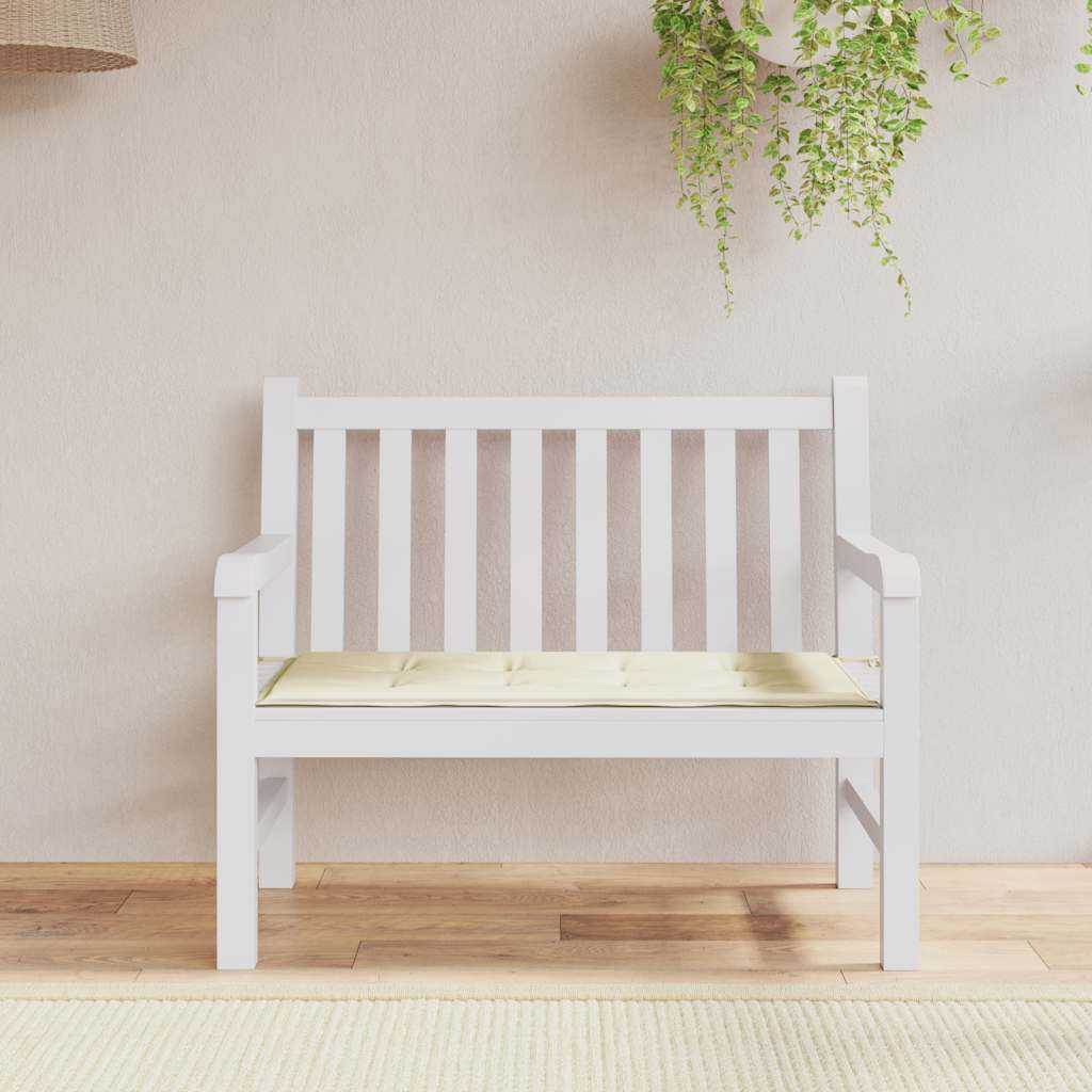 Gartenbank Auflage Creme 120x50 cm
