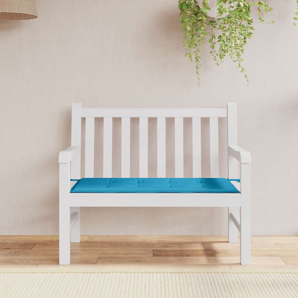 Blaue Gartenbank Auflage 100x50 cm