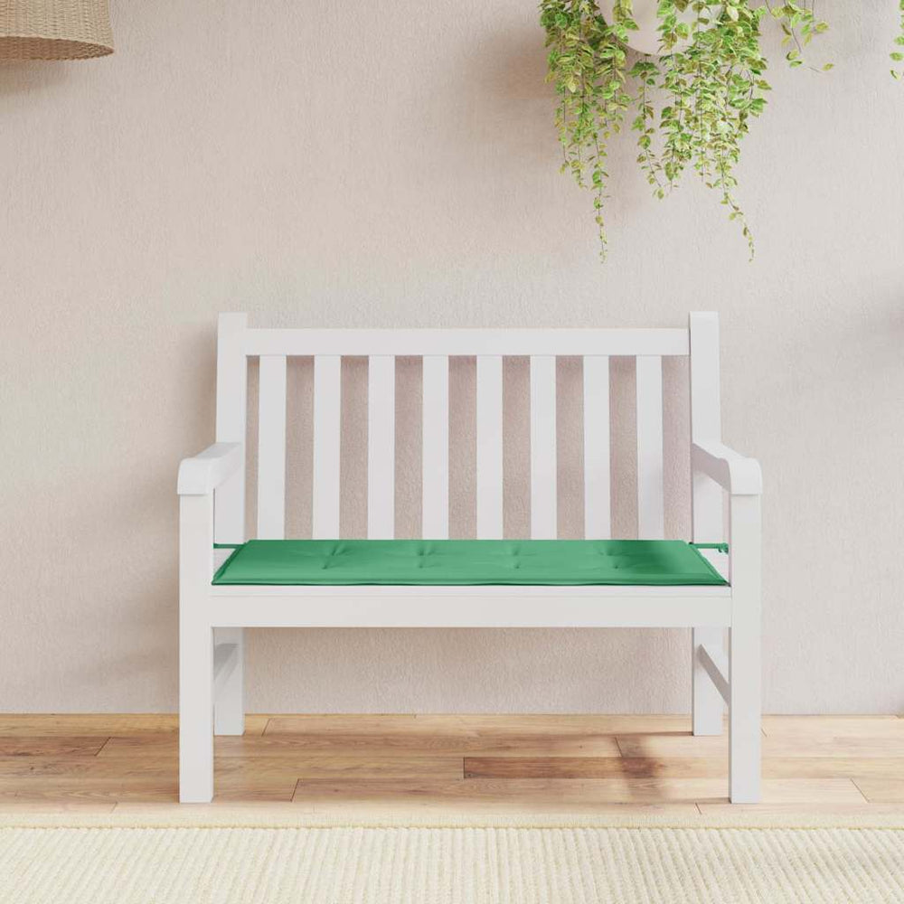 Grüne Gartenbank Auflage 100x50 cm