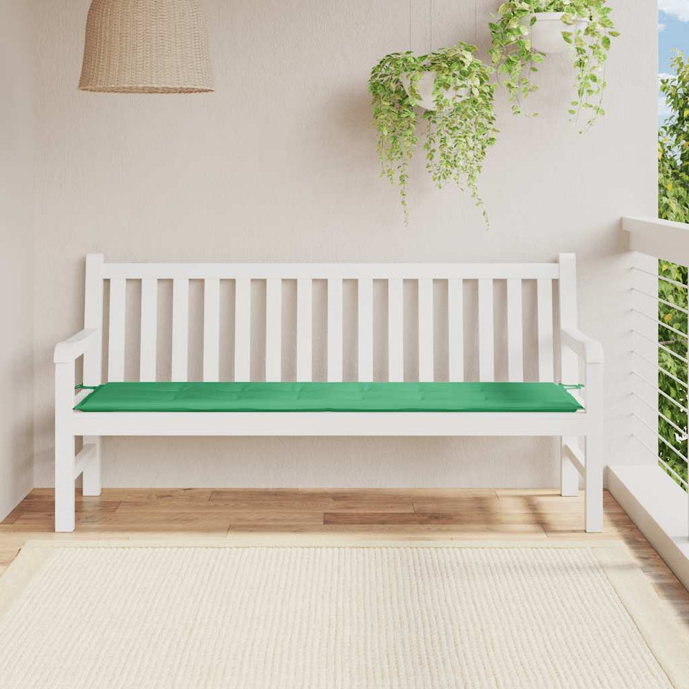 Grüne Gartenbank Auflage 180 cm