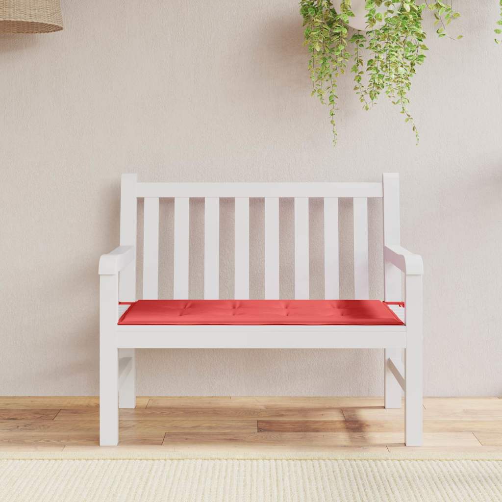 Rote Gartenbank Auflage 100x50 cm