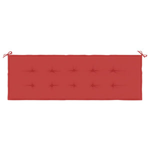 Rote Gartenbank Auflage 150x50 cm