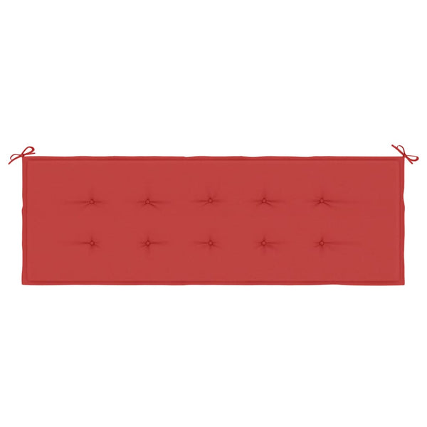 Rote Gartenbank Auflage 150x50 cm