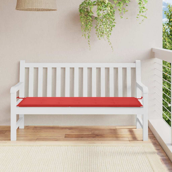 Rote Gartenbank Auflage 150x50 cm