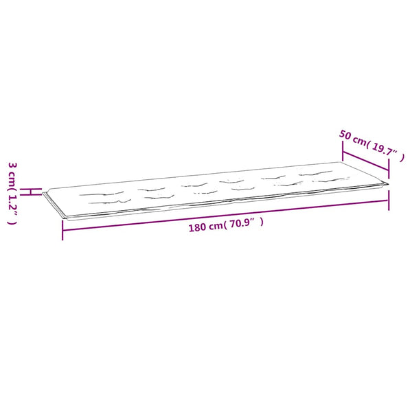 Rote Gartenbankauflage 180 cm Oxford-Gewebe