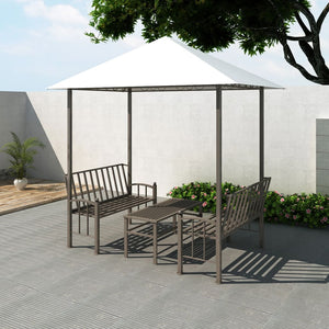 Gartenpavillon mit Tisch und Bänken