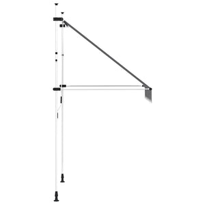 Einziehbare Markise, Handbetrieb, 150cm, Blau/Weiß