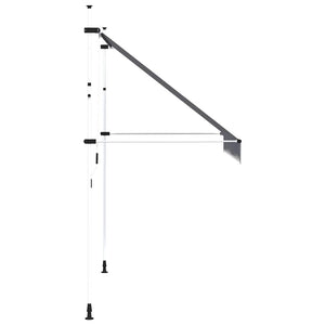 vidaXL Retractable Awning Manual 250 cm Blue/White Striped