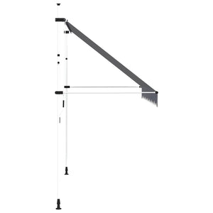 vidaXL Retractable Awning Manual 300 cm Blue/White Striped