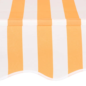 vidaXL Manual Retractable Awning 150 cm Orange/White Striped