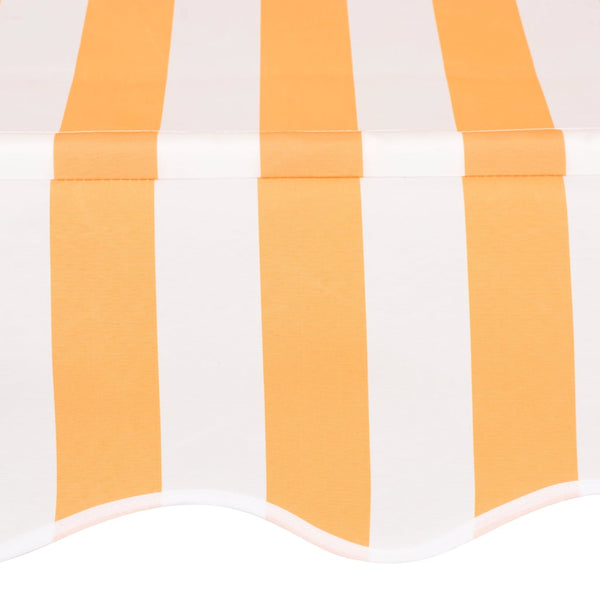 vidaXL Manual Retractable Awning 150 cm Orange/White Striped