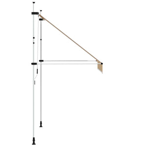 vidaXL Retractable Awning Manual 200 cm Orange/White Striped