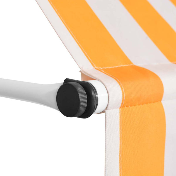 vidaXL Retractable Awning Manual 250 cm Orange/White Striped