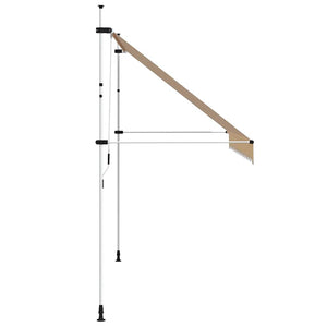 vidaXL Retractable Awning Manual 350 cm Orange/White Striped