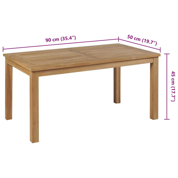 Couchtisch Teak Massivholz 90x50 cm