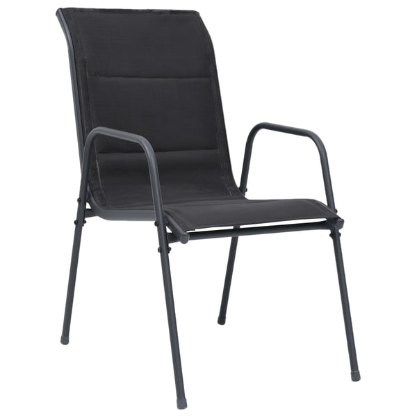 Gartensessel 6er Set Schwarz