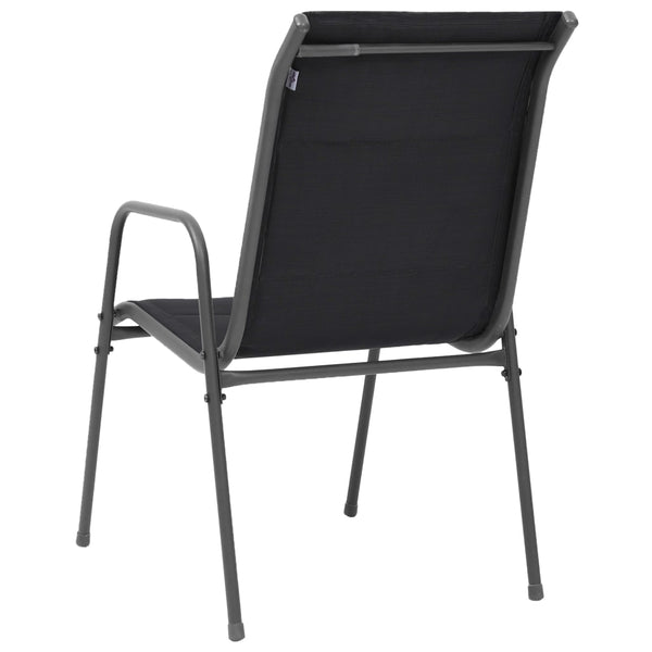 Gartensessel 6er Set Schwarz
