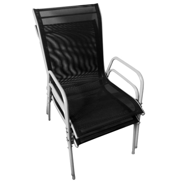 vidaXL 3-Piece Bistro Set Steel Black