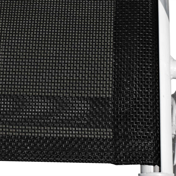 vidaXL 3-Piece Bistro Set Steel Black
