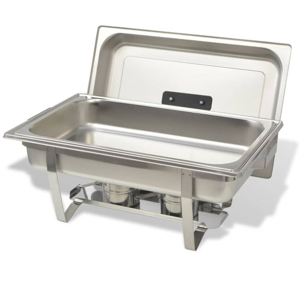 vidaXL Chafing Dish Set 2-piece Stainless Steel