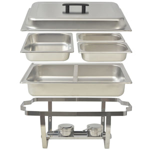 vidaXL Chafing Dish Set 2-piece Stainless Steel
