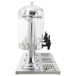 vidaXL Triple Beverage Dispenser Stainless Steel 3 x 8 Liters