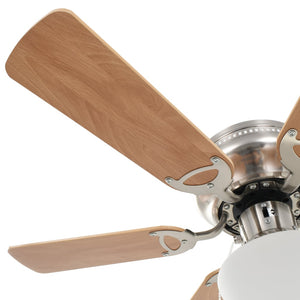 vidaXL Decorative Ceiling Fan with Light 82 cm Light Brown
