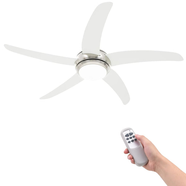 vidaXL Decorative Ceiling Fan with Light 128 cm White