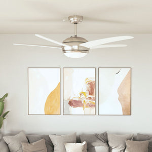 vidaXL Decorative Ceiling Fan with Light 128 cm White