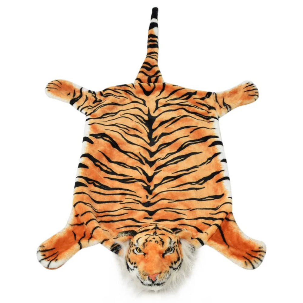Tigerfell Teppich Plüsch Braun 144 cm