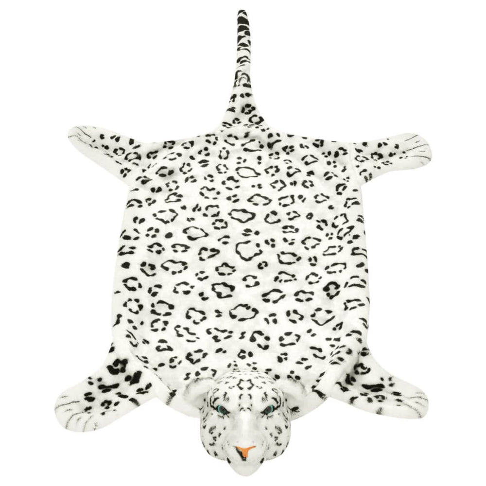 Weißer Leopardenfell Teppich, 139 cm