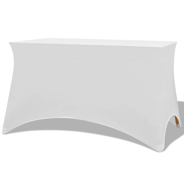 vidaXL Stretch Tablecloth 2 pcs. 243 x 76 x 74 cm White