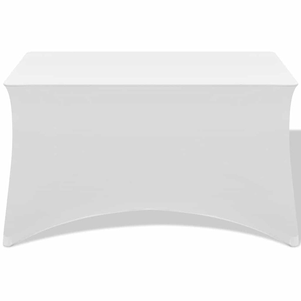vidaXL Stretch Tablecloth 2 pcs. 243 x 76 x 74 cm White