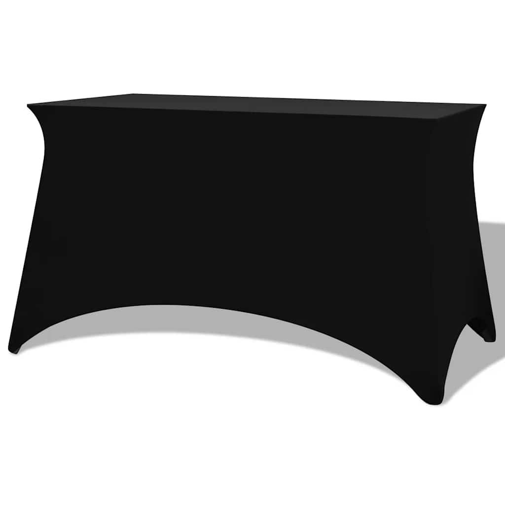vidaXL Stretch Tablecloth 2 pcs. 183 x 76 x 74 cm Black