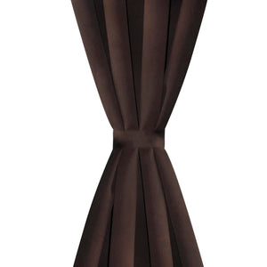 vidaXL Blackout Curtains 2 pcs. with Metal Eyelets 135 x 175 cm Brown