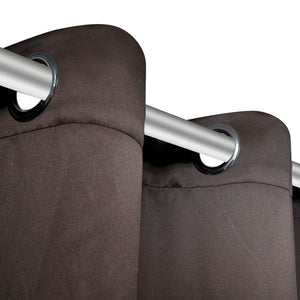 vidaXL Blackout Curtains 2 pcs. with Metal Eyelets 135 x 175 cm Brown
