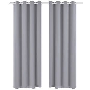 vidaXL Blackout Curtain with Metal Eyelets 270 x 245 cm Grey