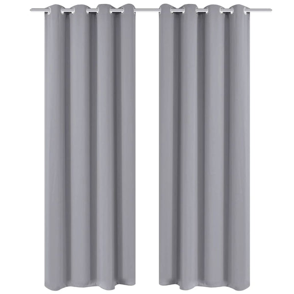 vidaXL Blackout Curtain with Metal Eyelets 270 x 245 cm Grey
